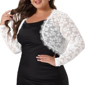 Elegant White Lace Bolero by [Brand]